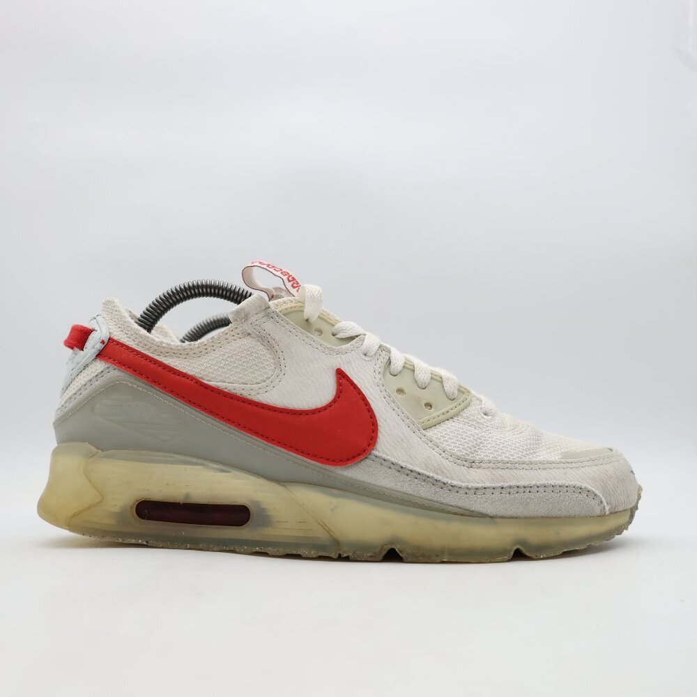 Nike Air Max Terrascape 90 Shoes Men's Size 8.5 Summit White Red Clay Sneakers